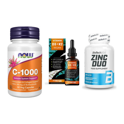 Immun-Set: Now Foods Vitamin + ProFuel Vitamin + BioTech Zinc Duo – alle enthaltenen Artikel