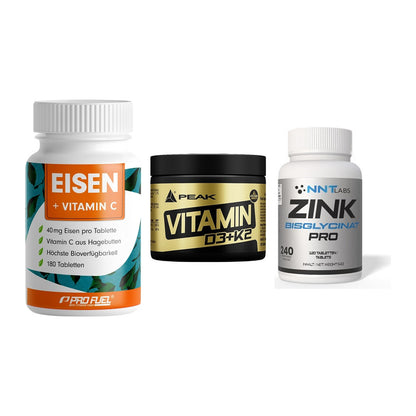 Immun-Set: ProFuel EISEN + Peak Vitamin + NNT Zink 50mg – alle enthaltenen Artikel