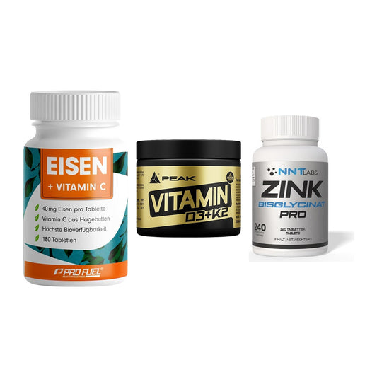 Immun-Set: ProFuel EISEN + Peak Vitamin + NNT Zink 50mg – alle enthaltenen Artikel