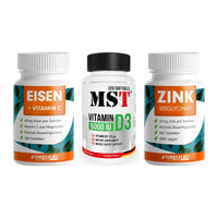 Immun-Set: ProFuel EISEN + MST Vitamin D3 + ProFuel Zink