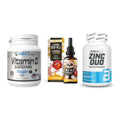 Immun-Set: NNT Vitamin C + ProFuel VITAMIN + BioTech Zinc Duo – alle enthaltenen Artikel