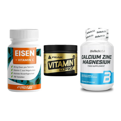 Immun-Set: ProFuel EISEN + Peak Vitamin + BioTech Calcium – alle enthaltenen Artikel