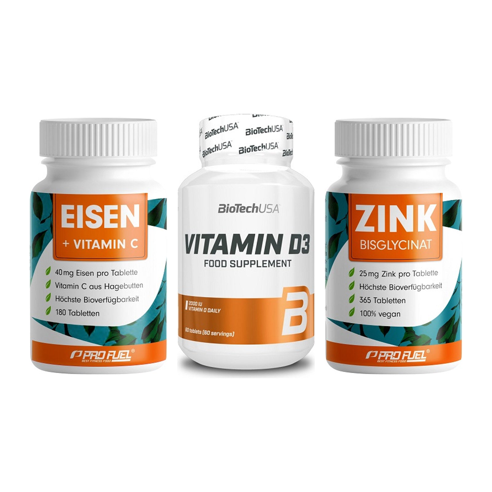 Immun-Set: ProFuel EISEN + BioTech Vitamin + ProFuel Zink – alle enthaltenen Artikel