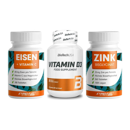 Immun-Set: ProFuel EISEN + BioTech Vitamin + ProFuel Zink – alle enthaltenen Artikel