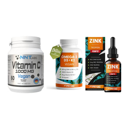 Immun-Set: NNT Vitamin C + ProFuel Omega 3 + ProFuel Zink – alle enthaltenen Artikel