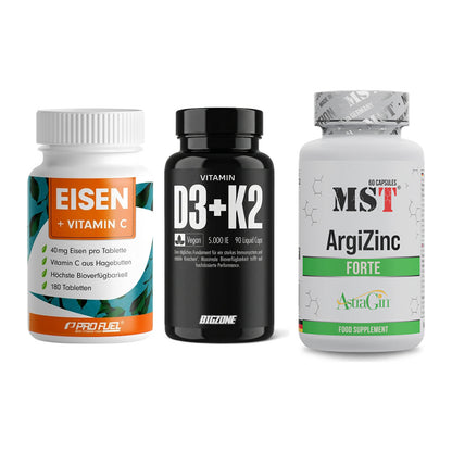 Immun-Set: ProFuel EISEN + Big Zone Vitamin + MST ArgiZinc – alle enthaltenen Artikel