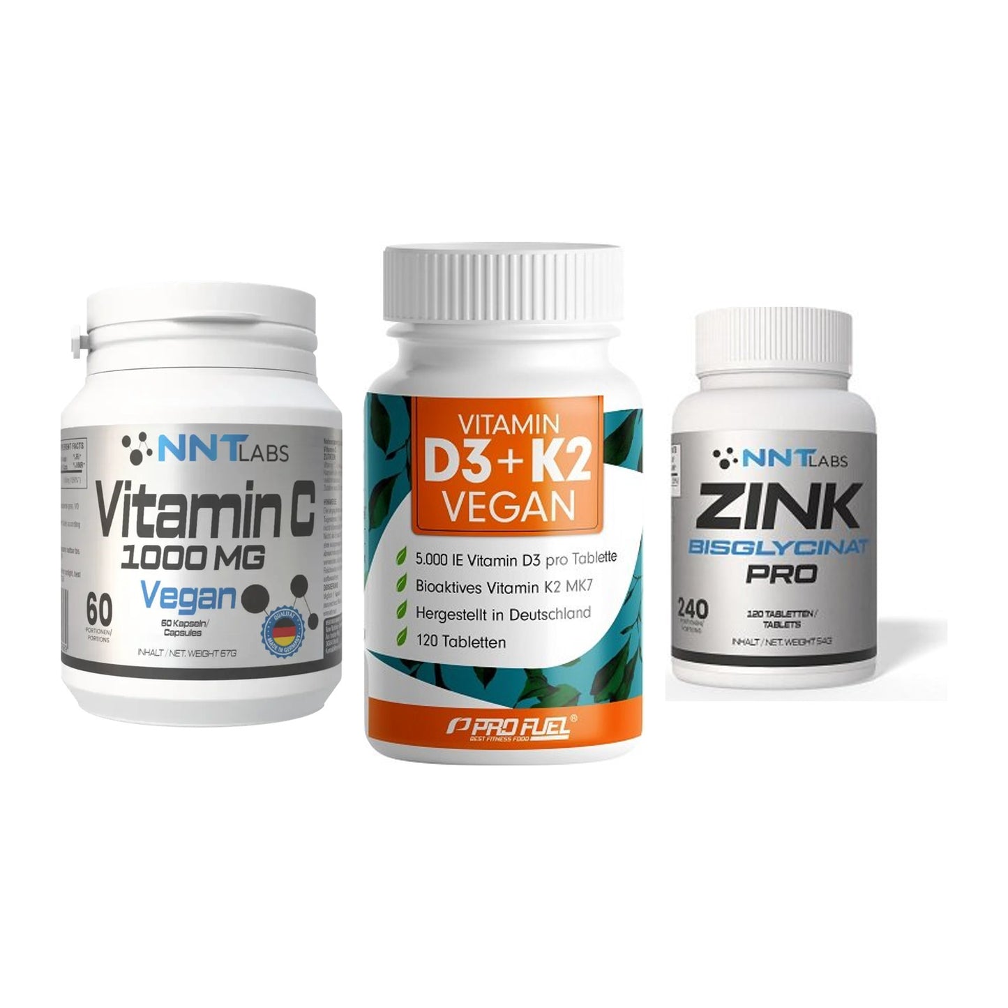 Immun-Set: NNT Vitamin C + ProFuel Vitamin + NNT Zink 50mg – alle enthaltenen Artikel