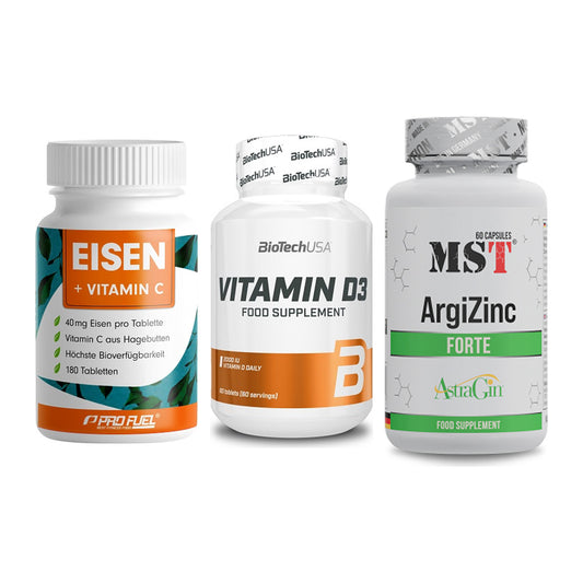 Immun-Set: ProFuel EISEN + BioTech Vitamin + MST ArgiZinc – alle enthaltenen Artikel