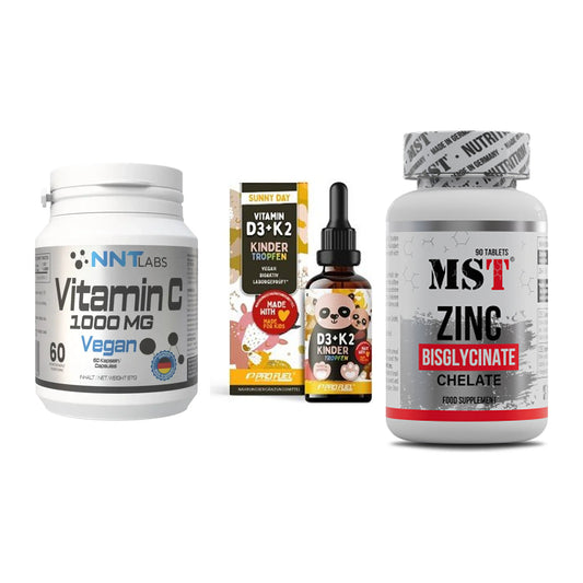 Immun-Set: NNT Vitamin C + ProFuel VITAMIN + MST Zinc Chelate – alle enthaltenen Artikel