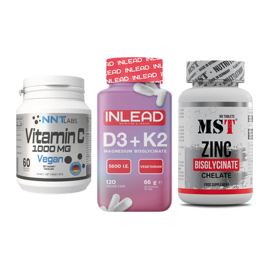 Immun-Set: NNT Vitamin C + INLEAD Vitamin D3 + MST Zinc Chelate – alle enthaltenen Artikel