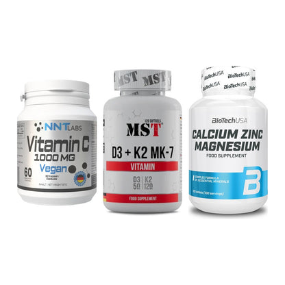 Immun-Set: NNT Vitamin C + MST Vitamin D3 + BioTech Calcium – alle enthaltenen Artikel