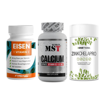 Immun-Set: ProFuel EISEN + MST Calcium + Sinob Zink – alle enthaltenen Artikel
