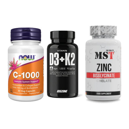 Immun-Set: Now Foods Vitamin + Big Zone Vitamin + MST Zinc Chelate – alle enthaltenen Artikel