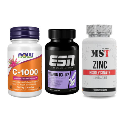 Immun-Set: Now Foods Vitamin + ESN Vitamin D3 + MST Zinc Chelate – alle enthaltenen Artikel