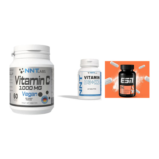 Immun-Set: NNT Vitamin C + NNT Vitamin D3+K2 + ESN Zinc – alle enthaltenen Artikel