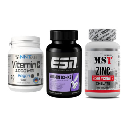 Immun-Set: NNT Vitamin C + ESN Vitamin D3 + MST Zinc Chelate – alle enthaltenen Artikel