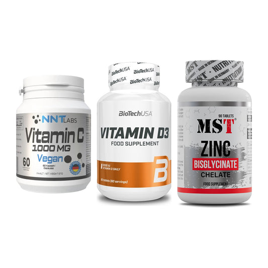Immun-Set: NNT Vitamin C + BioTech Vitamin + MST Zinc Chelate – alle enthaltenen Artikel