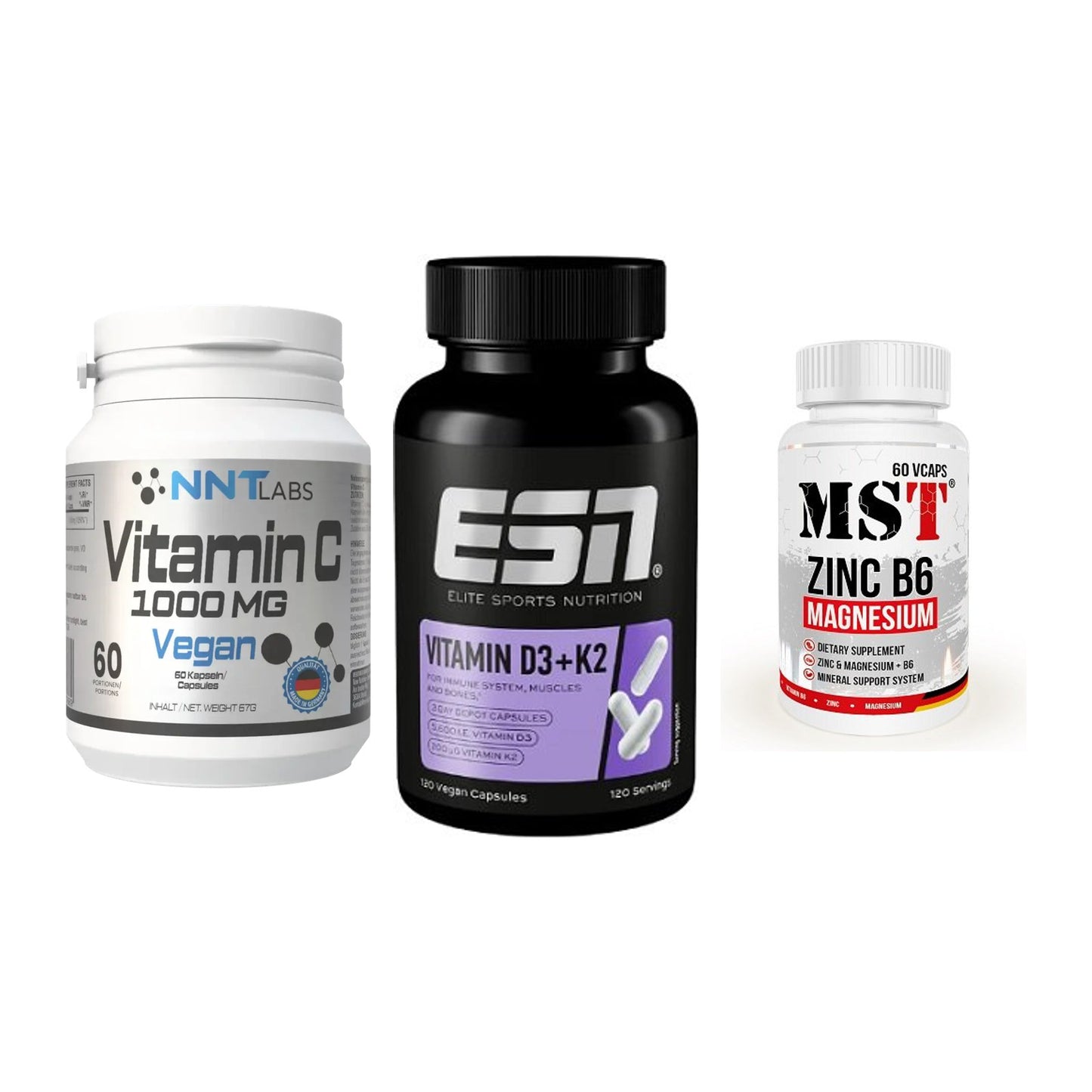 Immun-Set: NNT Vitamin C + ESN Vitamin D3 + MST Zinc – alle enthaltenen Artikel