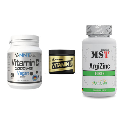 Immun-Set: NNT Vitamin C + Peak Vitamin D + MST ArgiZinc – alle enthaltenen Artikel