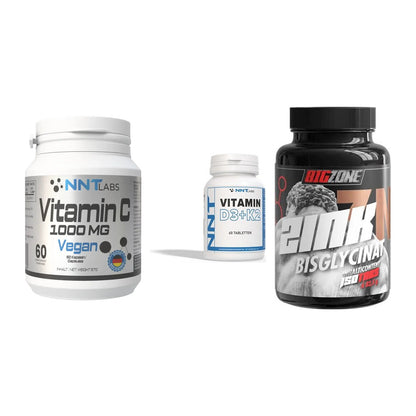 Immun-Set: NNT Vitamin C + NNT Vitamin D3+K2 + Big Zone Zink – alle enthaltenen Artikel