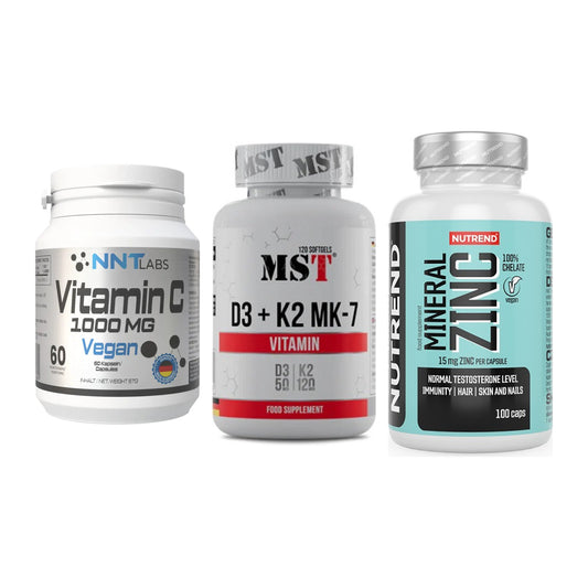 Immun-Set: NNT Vitamin C + MST Vitamin D3 + Nutrend Zinc – alle enthaltenen Artikel