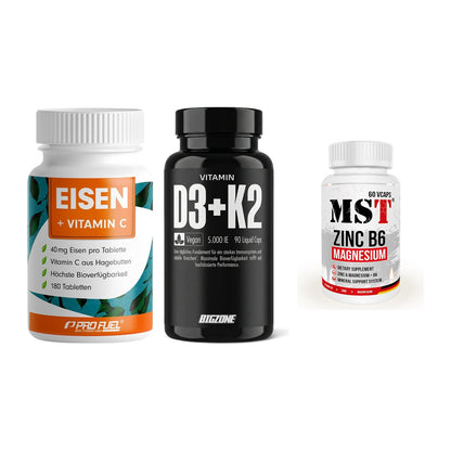 Immun-Set: ProFuel EISEN + Big Zone Vitamin + MST Zinc – alle enthaltenen Artikel