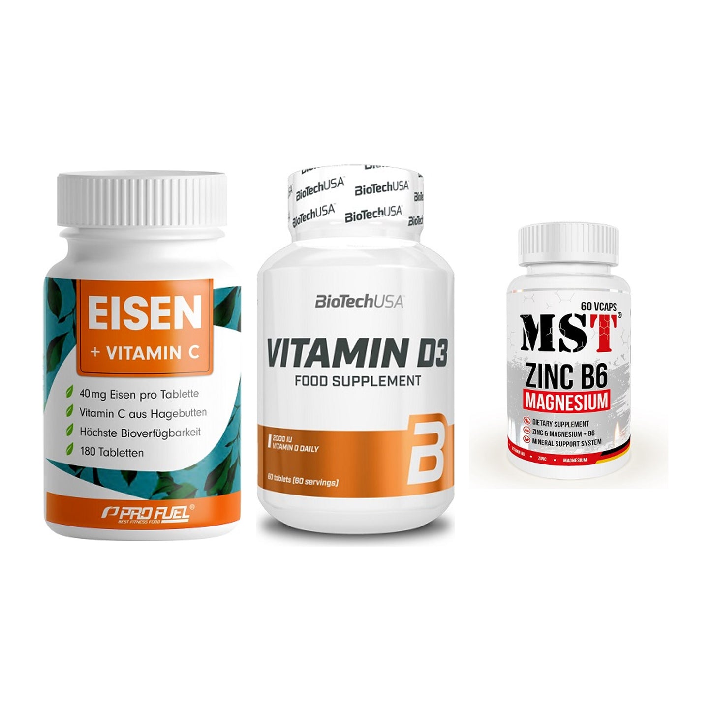 Immun-Set: ProFuel EISEN + BioTech Vitamin + MST Zinc – alle enthaltenen Artikel