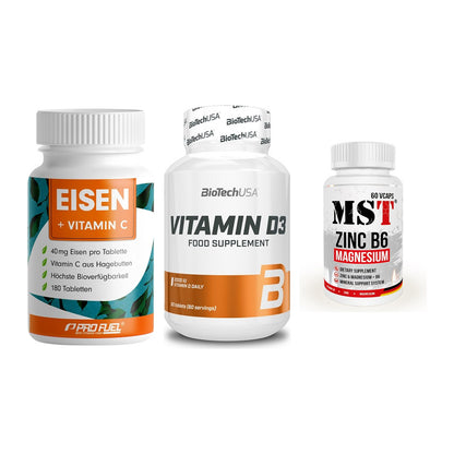Immun-Set: ProFuel EISEN + BioTech Vitamin + MST Zinc – alle enthaltenen Artikel