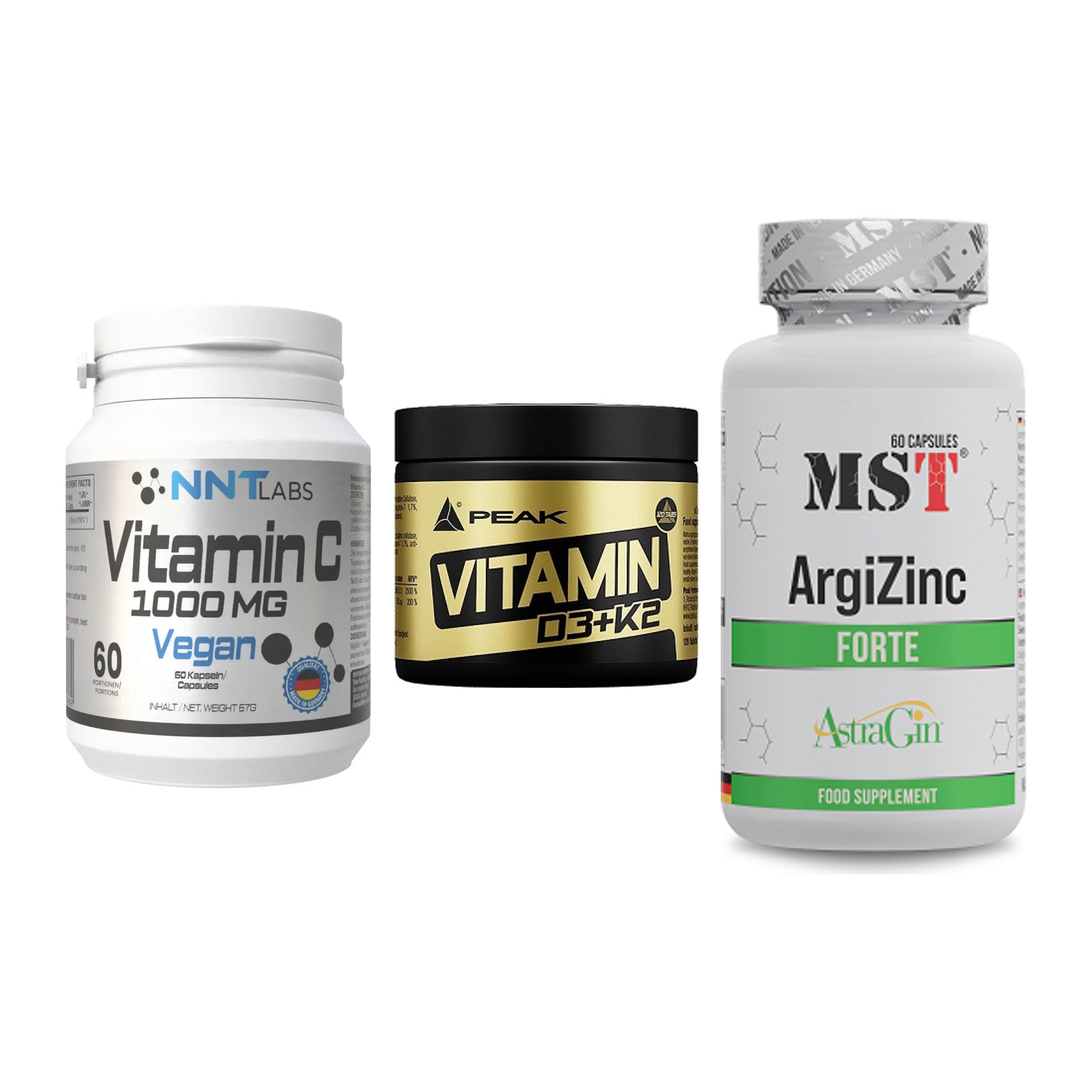 Immun-Set: NNT Vitamin C + Peak Vitamin + MST ArgiZinc – alle enthaltenen Artikel