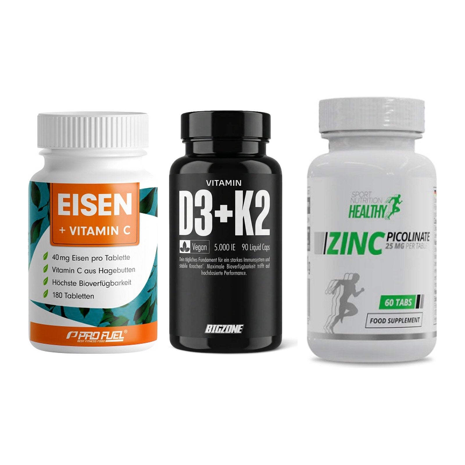 Immun-Set: ProFuel EISEN + Big Zone Vitamin + MST Healthy Zinc – alle enthaltenen Artikel