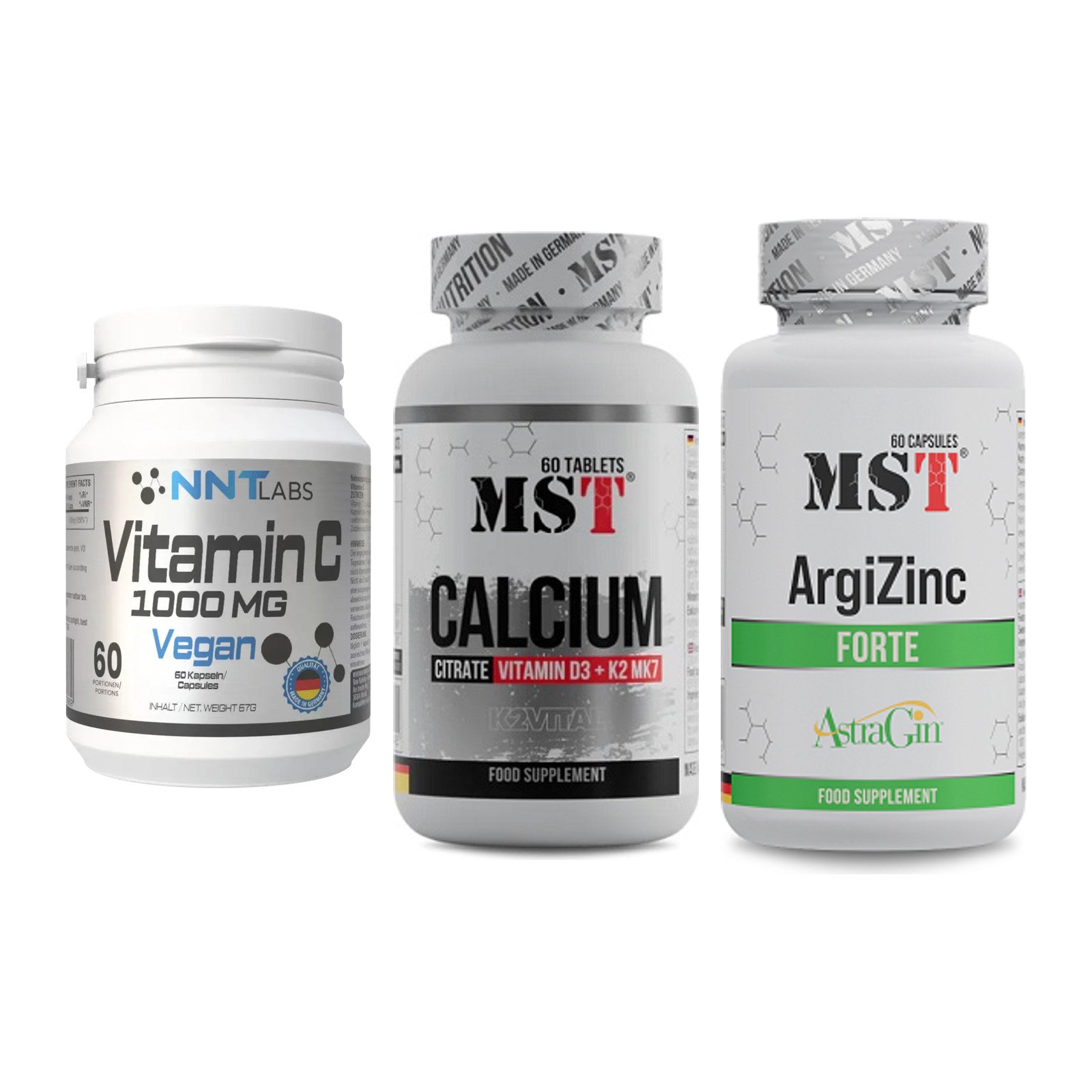 Immun-Set: NNT Vitamin C + MST Calcium + MST ArgiZinc – alle enthaltenen Artikel