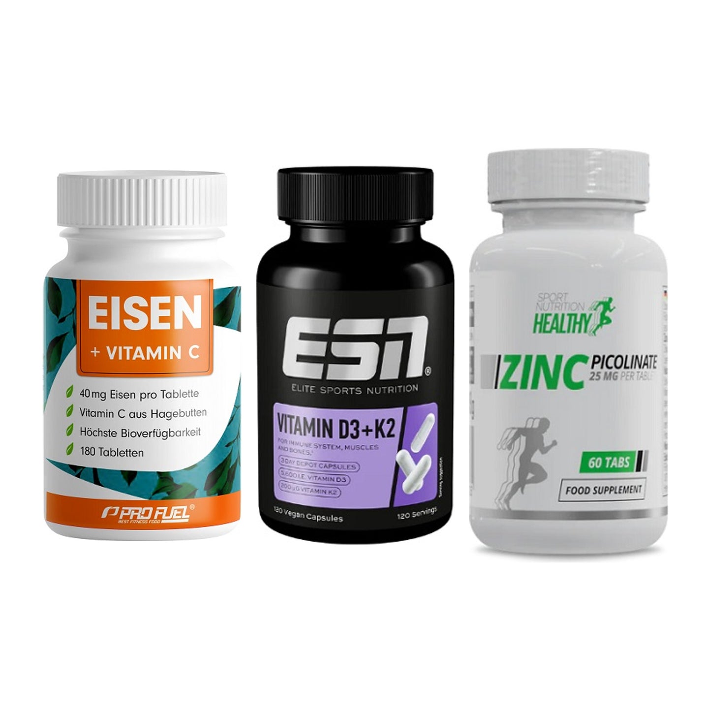 Immun-Set: ProFuel EISEN + ESN Vitamin D3 + MST Healthy Zinc – alle enthaltenen Artikel