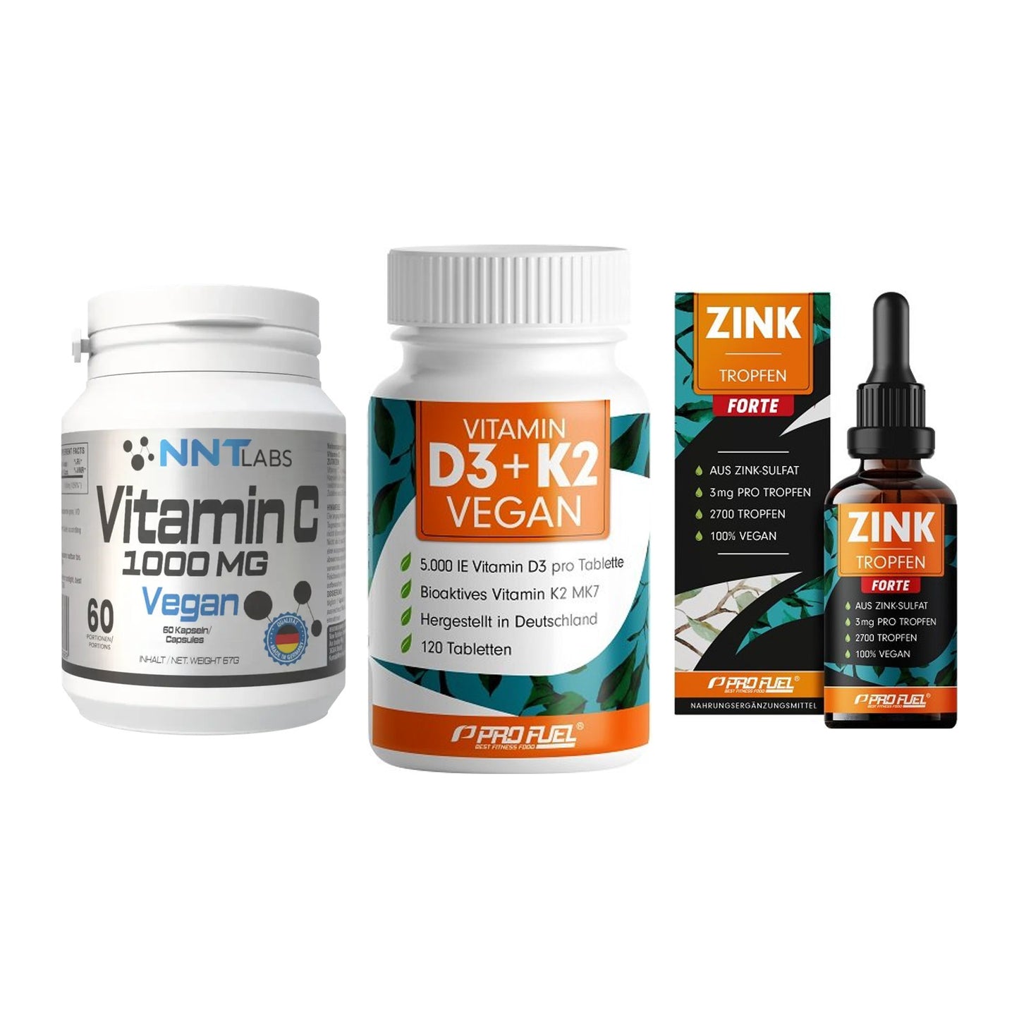 Immun-Set: NNT Vitamin C + ProFuel Vitamin + ProFuel Zink – alle enthaltenen Artikel