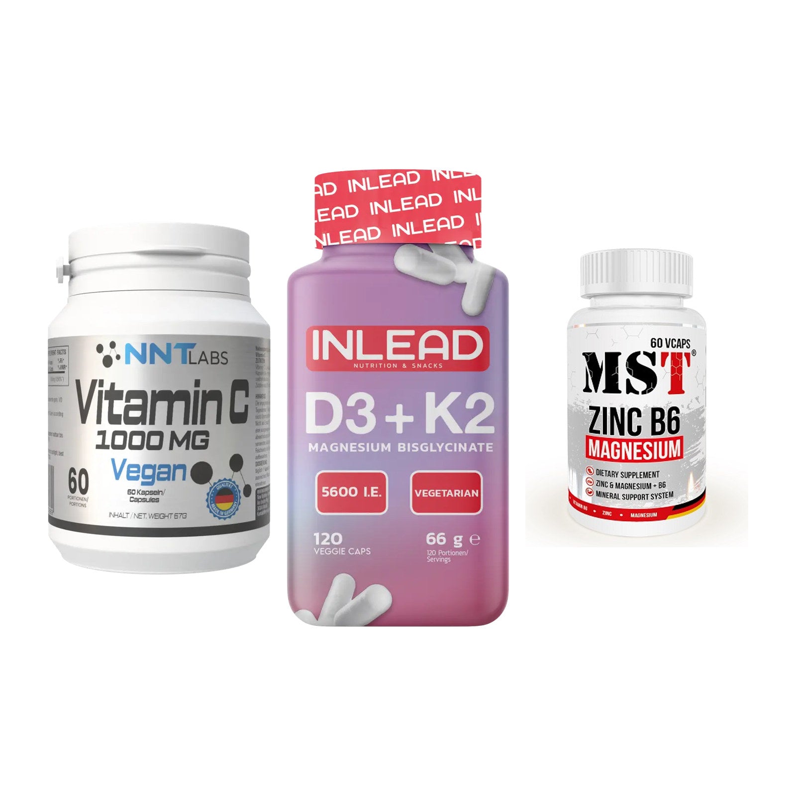 Immun-Set: NNT Vitamin C + INLEAD Vitamin D3 + MST Zinc – alle enthaltenen Artikel