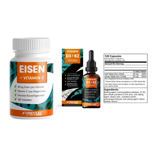 Immun-Set: ProFuel EISEN + ProFuel Vitamin + GN Zinc Citrate – alle enthaltenen Artikel
