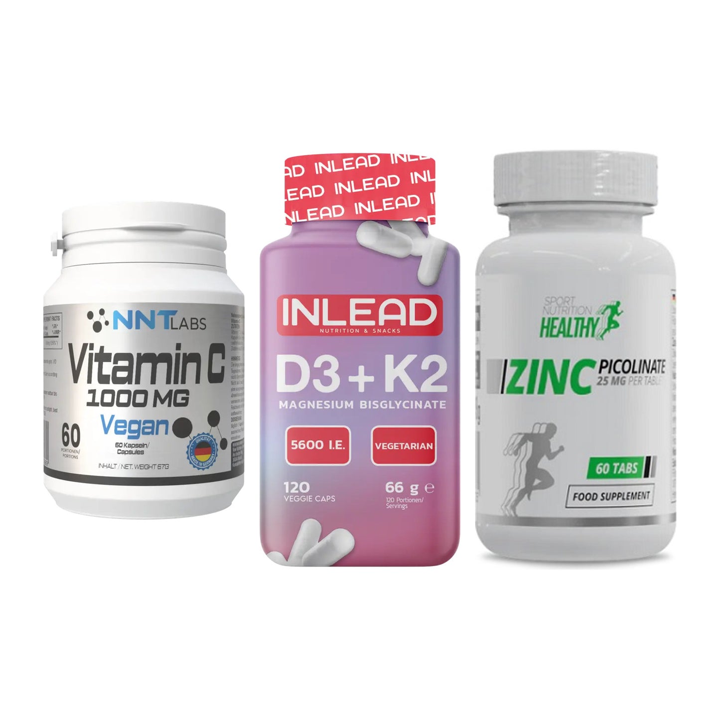 Immun-Set: NNT Vitamin C + INLEAD Vitamin D3 + MST Healthy Zinc – alle enthaltenen Artikel