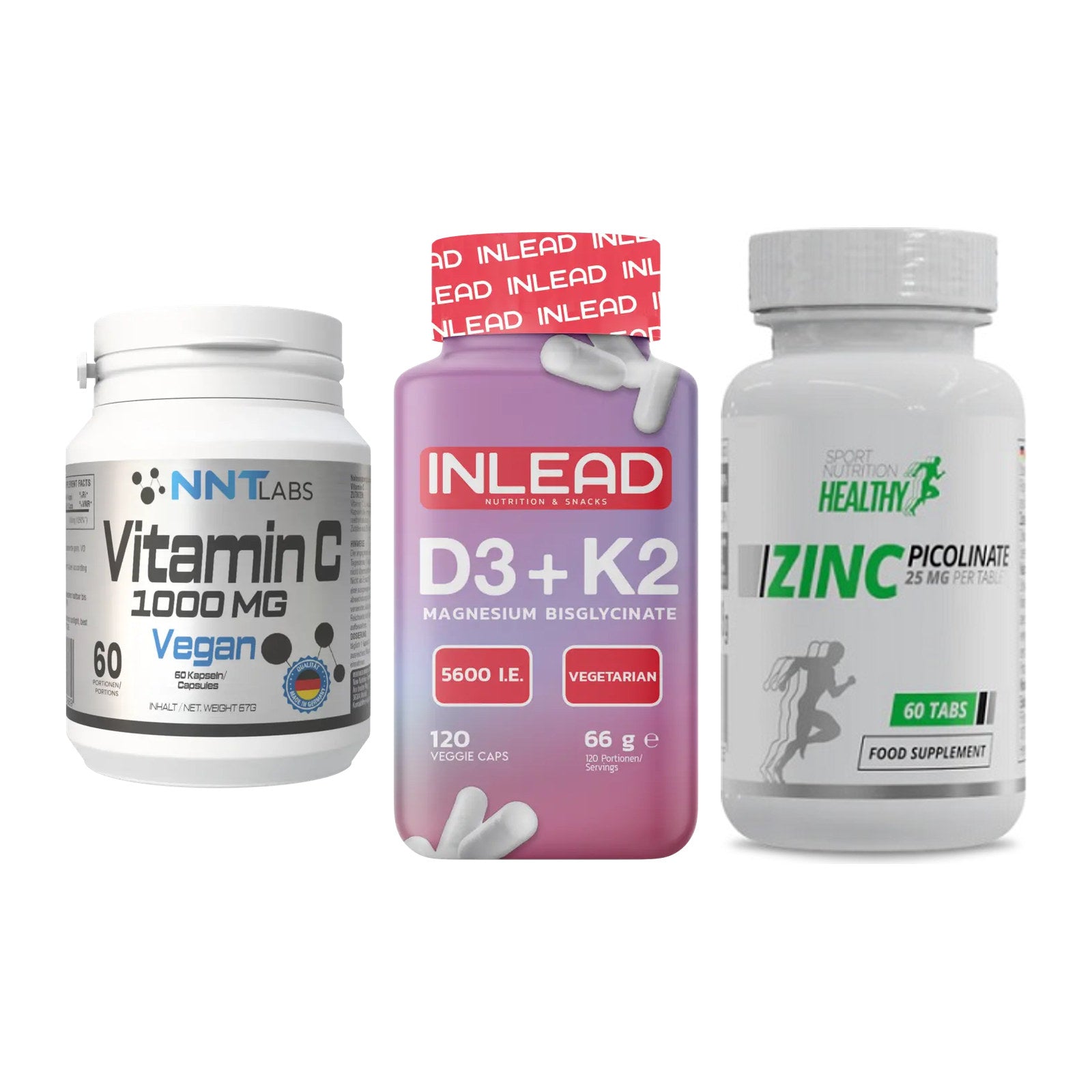 Immun-Set: NNT Vitamin C + INLEAD Vitamin D3 + MST Healthy Zinc – alle enthaltenen Artikel