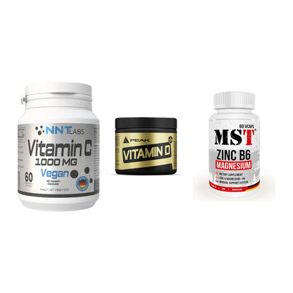 Immun-Set: NNT Vitamin C + Peak Vitamin D + MST Zinc – alle enthaltenen Artikel