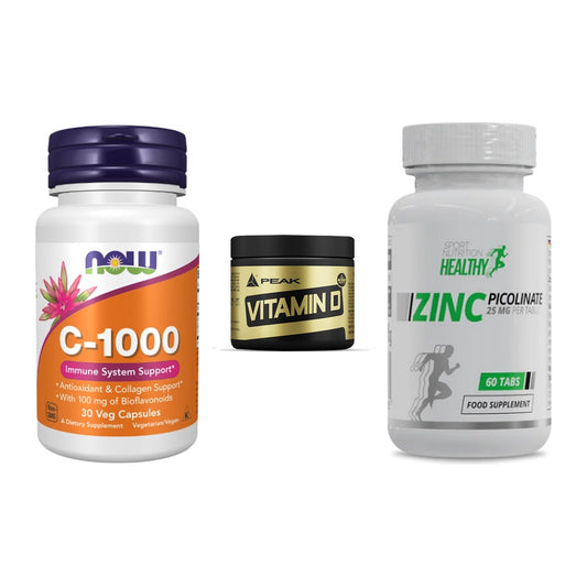Immun-Set: Now Foods Vitamin + Peak Vitamin D + MST Healthy Zinc – alle enthaltenen Artikel