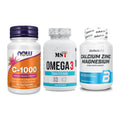Immun-Set: Now Foods Vitamin + MST Omega 3 500 + BioTech Calcium – alle enthaltenen Artikel