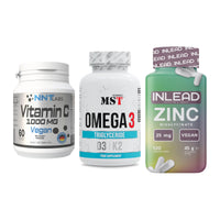 Immun-Set: NNT Vitamin C + MST Omega 3 500 + INLEAD Zink