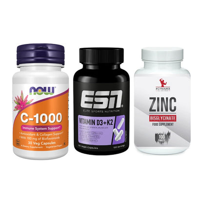 Immun-Set: Now Foods Vitamin + ESN Vitamin D3 + #GYMJUICE ZINC – alle enthaltenen Artikel