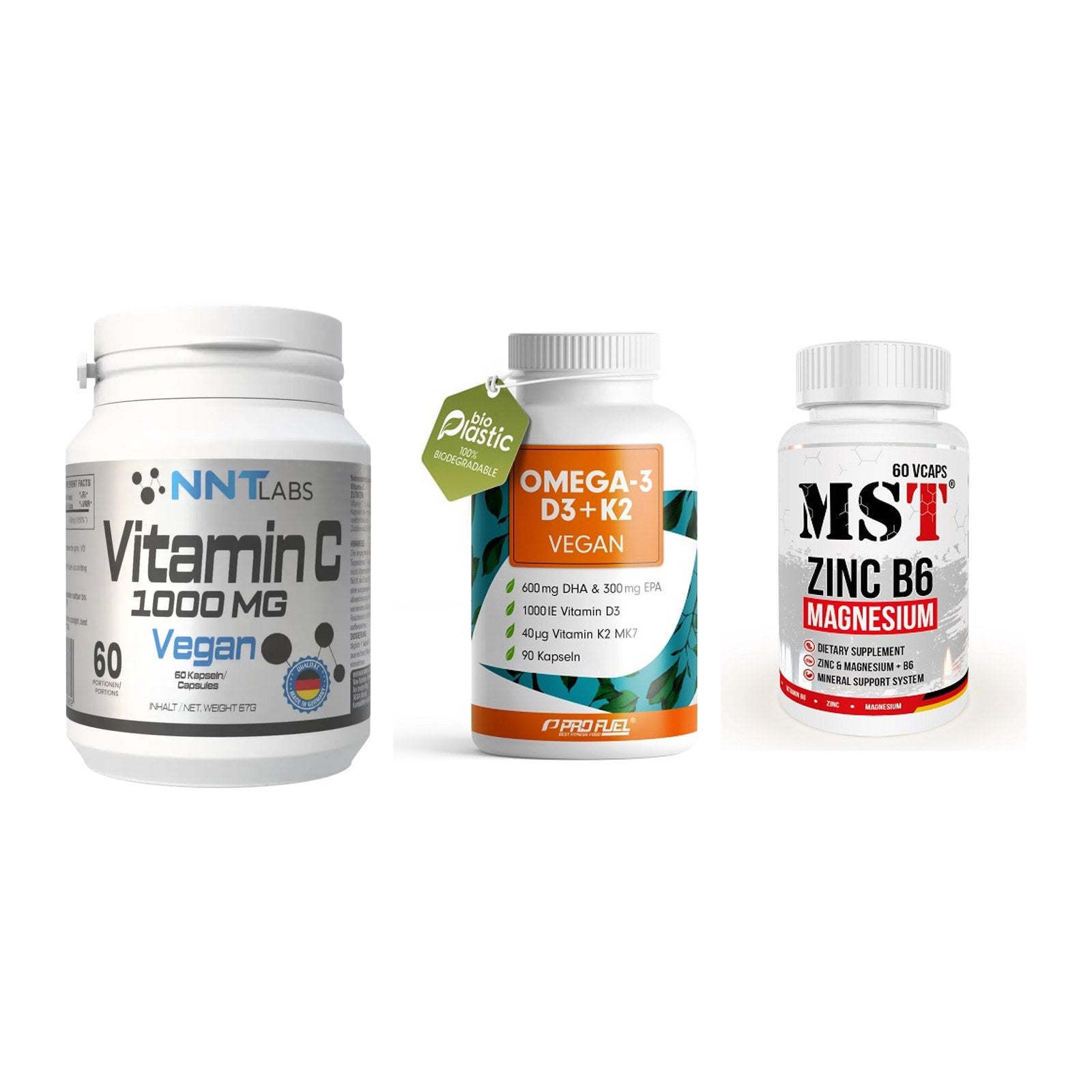 Immun-Set: NNT Vitamin C + ProFuel Omega 3 + MST Zinc – alle enthaltenen Artikel