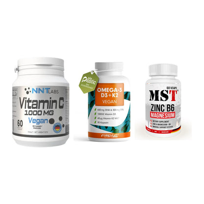 Immun-Set: NNT Vitamin C + ProFuel Omega 3 + MST Zinc – alle enthaltenen Artikel