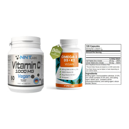 Immun-Set: NNT Vitamin C + ProFuel Omega 3 + GN Zinc Citrate – alle enthaltenen Artikel