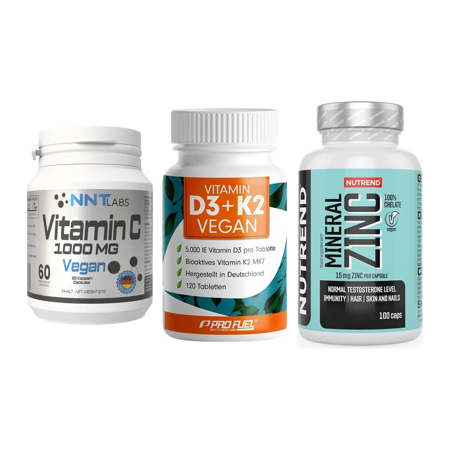 Immun-Set: NNT Vitamin C + ProFuel Vitamin + Nutrend Zinc – alle enthaltenen Artikel