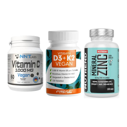 Immun-Set: NNT Vitamin C + ProFuel Vitamin + Nutrend Zinc – alle enthaltenen Artikel