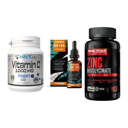 Immun-Set: NNT Vitamin C + ProFuel Vitamin + Body Attack Zink – alle enthaltenen Artikel