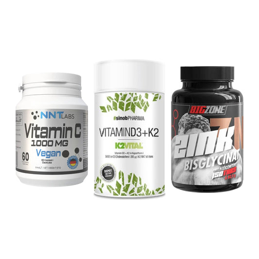 Immun-Set: NNT Vitamin C + Sinob Vitamin D3 + Big Zone Zink – alle enthaltenen Artikel