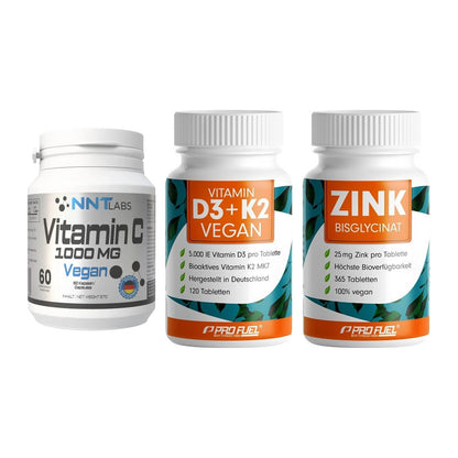 Immun-Set: NNT Vitamin C + ProFuel Vitamin + ProFuel Zink – alle enthaltenen Artikel